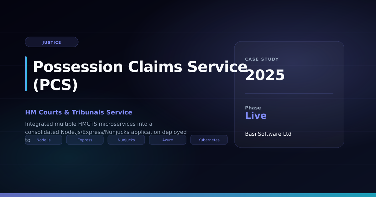 Possession Claims Service (PCS) case study preview